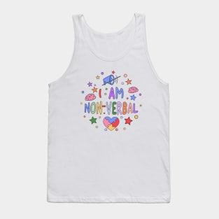 I Am Non-Verbal - Promoting Non-Verbal Communication and Autism Awareness Tank Top